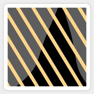 Black and Flesh Abstract Geometric 050717 A Sticker